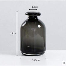 Load image into Gallery viewer, Smoky Black Glass Vase
