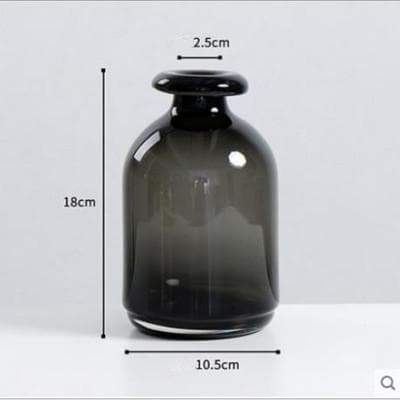 Smoky Black Glass Vase