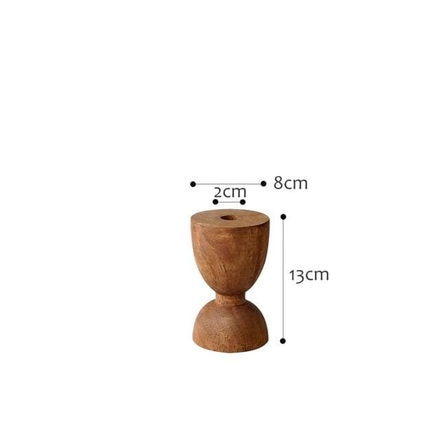 Conga Wooden Candle Holder