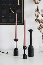 Load image into Gallery viewer, Monarch Wood Candle Holders
