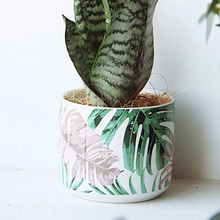 Load image into Gallery viewer, Abstract White Ceramic Planter
