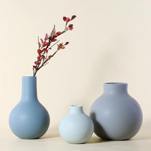 Load image into Gallery viewer, Shades of Blue Ceramic Vase
