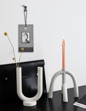 Load image into Gallery viewer, Abstract Arch Ceramic Candle Holders
