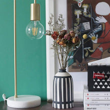 Load image into Gallery viewer, Scandi White &amp; Black Ceramic Vase
