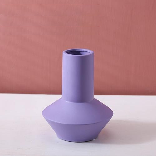 Bright Color Ceramic Flower Vase