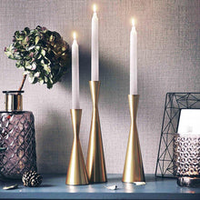 Load image into Gallery viewer, Brass Tower Retro Candle Holder
