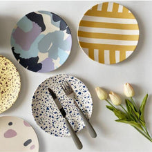 Load image into Gallery viewer, Modern Abstract Colorful Bamboo Plate
