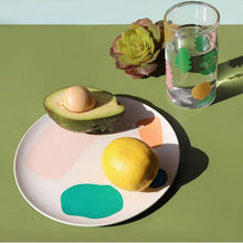 Load image into Gallery viewer, Modern Abstract Colorful Bamboo Plate
