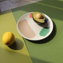 Load image into Gallery viewer, Modern Abstract Colorful Bamboo Plate
