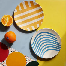 Load image into Gallery viewer, Modern Abstract Colorful Bamboo Plate
