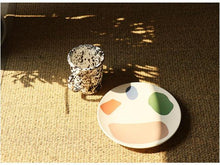 Load image into Gallery viewer, Modern Abstract Colorful Bamboo Plate
