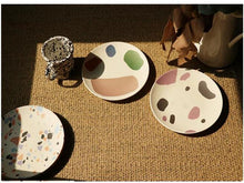 Load image into Gallery viewer, Modern Abstract Colorful Bamboo Plate
