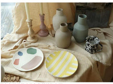 Load image into Gallery viewer, Modern Abstract Colorful Bamboo Plate
