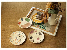 Load image into Gallery viewer, Modern Abstract Colorful Bamboo Plate
