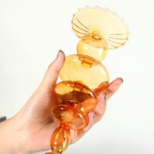 Load image into Gallery viewer, Orange Blown Glass Candle holders
