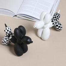 Load image into Gallery viewer, Deluxe Black &amp; White Balloon Dog - Hand Painted Resin
