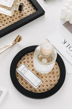 Load image into Gallery viewer, Rattan Cane and Wood Frame Decorative Tray
