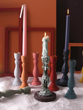 Load image into Gallery viewer, Brush Painted Vintage Candle Holder
