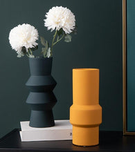 Load image into Gallery viewer, Accordion Sculptural Ceramic Vases
