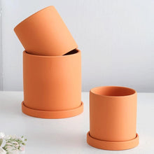 Load image into Gallery viewer, All The Bright Colors Planter with Saucer Set
