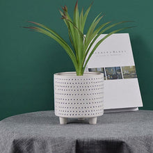 Load image into Gallery viewer, Textured Dot Footed Ceramic Planters
