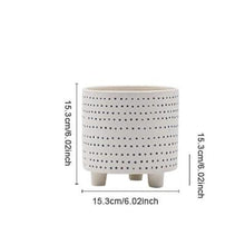 Load image into Gallery viewer, Textured Dot Footed Ceramic Planters
