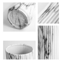 Load image into Gallery viewer, Textured Marble Flower Vase
