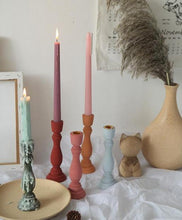 Load image into Gallery viewer, Brush Painted Vintage Candle Holder
