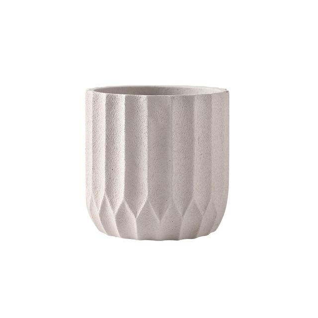 Polygon Textured Ceramic Planters
