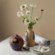 Load image into Gallery viewer, Flower Cutout Ceramic Vases
