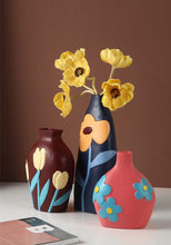 Load image into Gallery viewer, Flower Cutout Ceramic Vases
