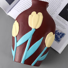 Load image into Gallery viewer, Flower Cutout Ceramic Vases
