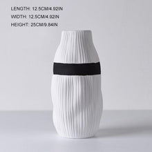 Load image into Gallery viewer, Contrast Ribbon Textured Ceramic Vase
