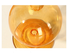 Load image into Gallery viewer, Orange Blown Glass Candle holders
