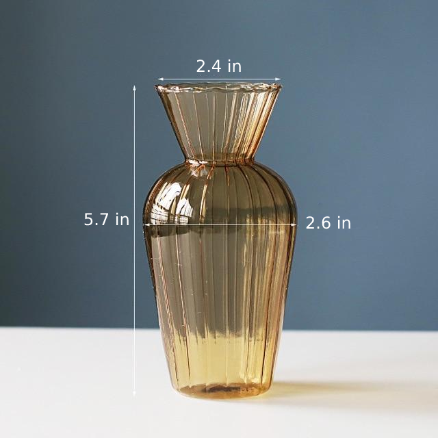 Earth Tone Petal Texture Glass Vase
