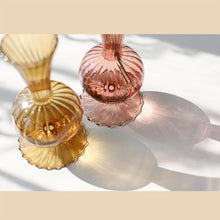 Load image into Gallery viewer, Earth Tone Petal Texture Glass Vase
