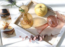 Load image into Gallery viewer, Earth Tone Petal Texture Glass Vase
