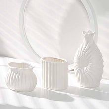 Load image into Gallery viewer, Swirl Textured Ceramic Flower Vase
