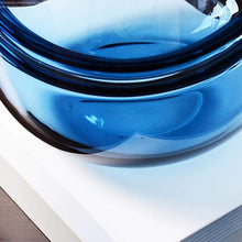 Load image into Gallery viewer, Modern Blue Wave Glass Vase
