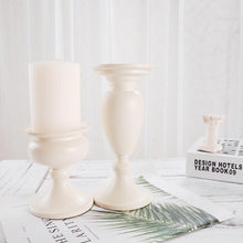Load image into Gallery viewer, Neoclassic White Wood Candle Holders
