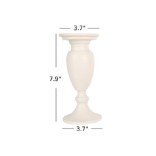 Load image into Gallery viewer, Neoclassic White Wood Candle Holders
