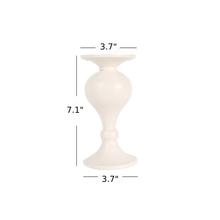 Load image into Gallery viewer, Neoclassic White Wood Candle Holders
