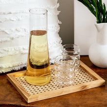 Load image into Gallery viewer, Rattan Cane and Wood Frame Decorative Tray
